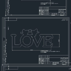 Простые контуры Love Любовь орнамент DXF