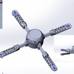 модель рамы квадрокоптера 450-го размера для печати на 3Д принтере