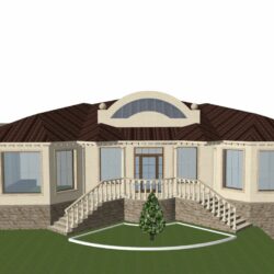 3D модель двухэтажного частного дома
