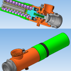 3D модель клапана перекрывного