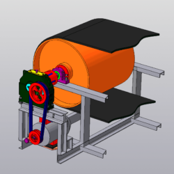 Привод ленточного конвейера 3D модель