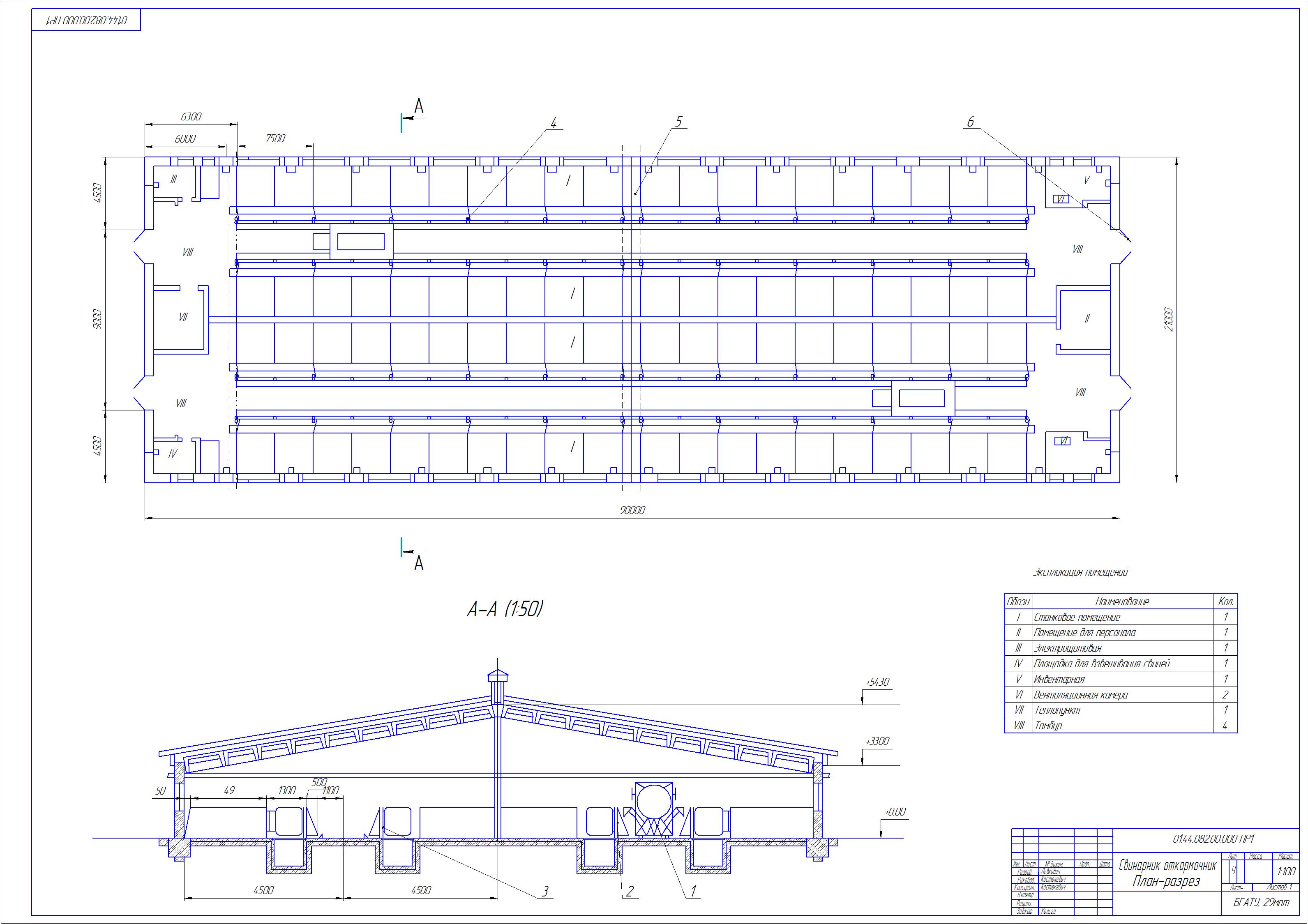 Проект свинофермы на 300 голов чертежи