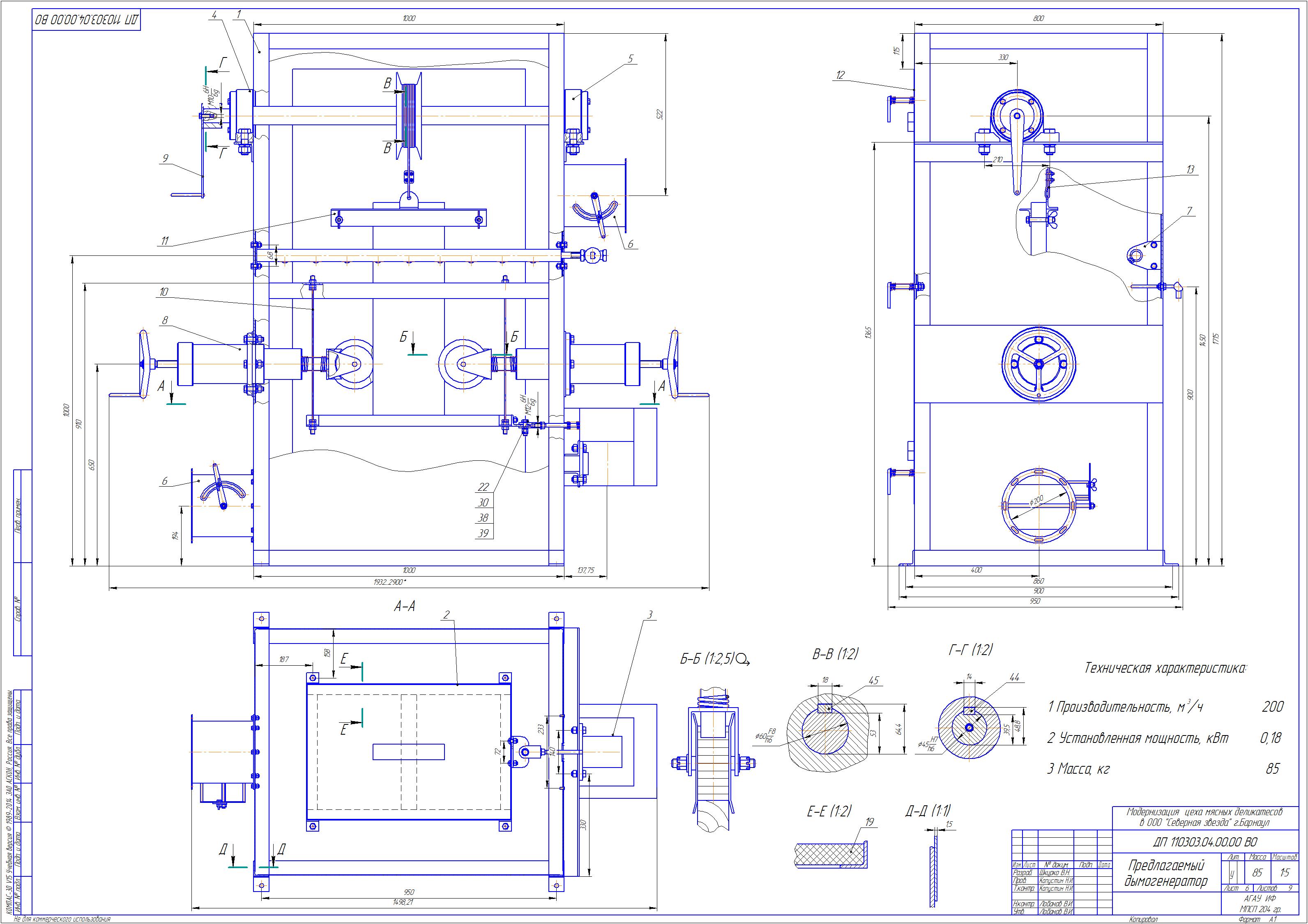 Дымогенератор схема рисунок 8.2 технологическое оборудование