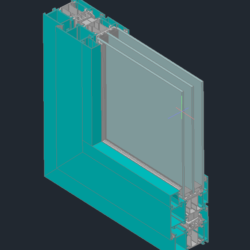 Модель алюминиевого оконного блока
