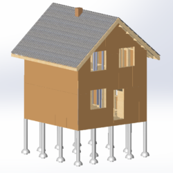3D Модель каркасного дома
