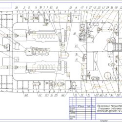 План машинного отделения теплохода проекта Р45Б