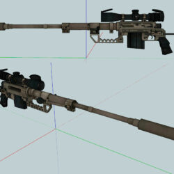 3D Модель снайперская винтовка М200