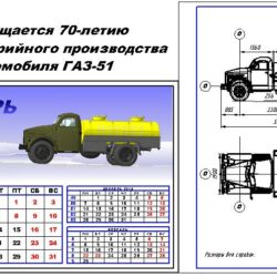 Цистерна для перевозки молока на шасси ГАЗ-51А