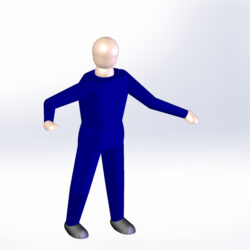 3D модель человека рост 175 см.