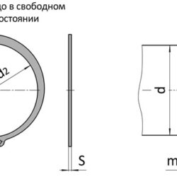 Таблица соответствия ГОСТ13942 (Кольца пружинные упорные плоские наружные эксцентрические) с DIN 471.