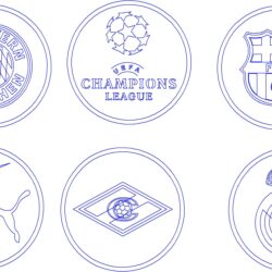 Логотипы футбольных клубов выступающих в Лиге чемпионов