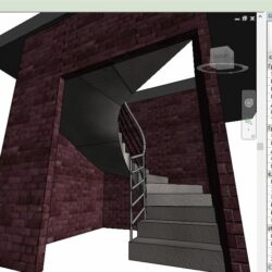 Лестница винтовая 3D модель для визуализации