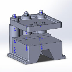 Кондуктор скальчатый с пневматическим зажимом 3D-модель.