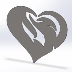 Валентинка-сердце 3D-модель и dxf файл для плазменной или лазерной резки