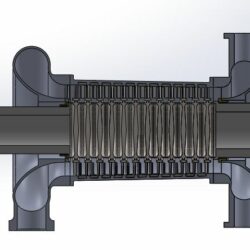 3D модель осевого компрессора замкнутого цикла с частотой вращения 18000 об/мин