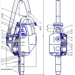 Буровой вертлюг УВ-250 с усовершенствованием конструкции опор