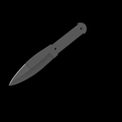 Нож бросковый полукопье