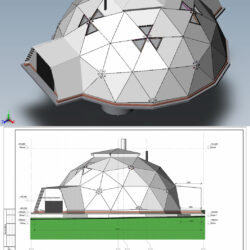 3D модель купольного телятника