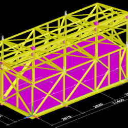 Переносной , сборный из 2х частей ангар-помещение под оборудование . 6,3-11,4 метра . 3D модель для кмд.