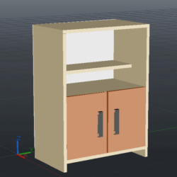 3D модель шкафа 600x350x820