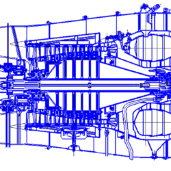 Конструктивно-компоновочная схема авиационного двигателя АИ-25ТЛШ