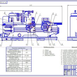 Анализ кинематической схемы токарно-револьверного станка модели 1П365 и общий вид станка