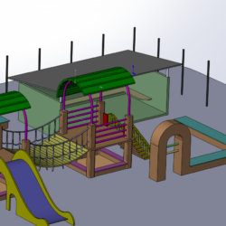 Проект детской площадки - Чертежи, 3D Модели, Проекты, Игровое  оборудование, тренажеры, спорт