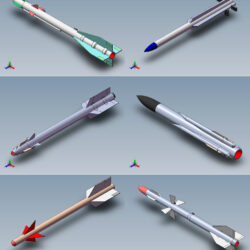 3D Модели различных ракет боевого самолета