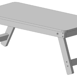 Модель складного столика для ноутбука