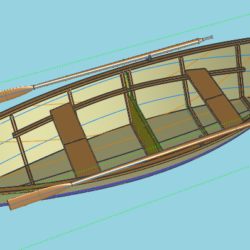 Лодка – дори гребно – моторная с размерами 5,6*1,5*1,0 метра