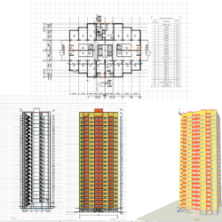 Проект 24-этажного жилого дома из изделий И-155
