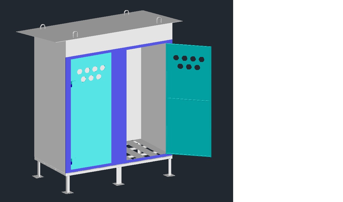 Шкаф для газовых баллонов шхб 02