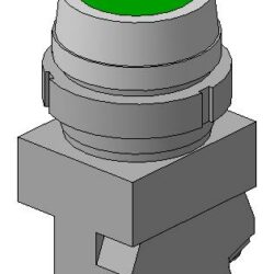 Кнопка LA125D зеленая