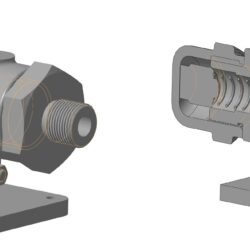 3D модель клапана пружинно-предохранительного для АЭС