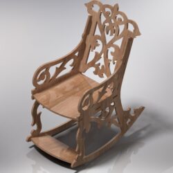 Модель кресла качалки из фанеры