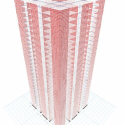 Модель здания 30 этажей