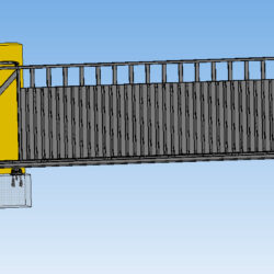 Ворота автоматические, откатные, промышленные, проем 6 метров