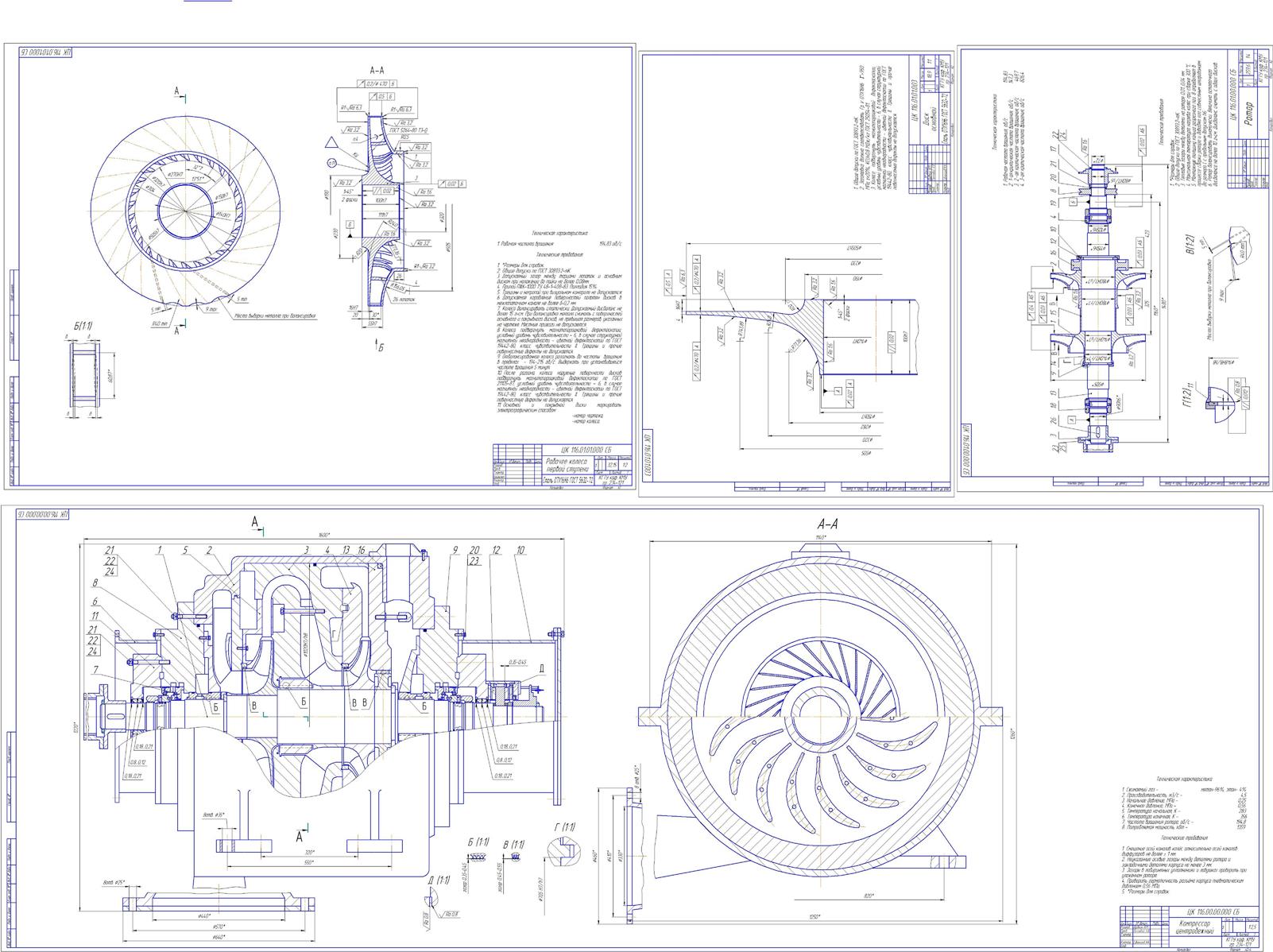 Курсовая работа по теме Проектирование центробежного компрессора