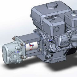 Насосный агрегат в составе двигатель Honda GX-160 и гидронасос НШ 32