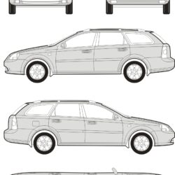 Схема общего вида автомобиля Daewoo Nubira Wagon 2004