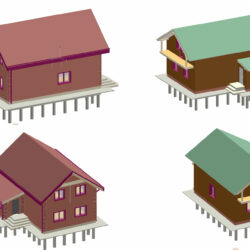 Одноквартирный жилой дом из газобетона. Раздел АС. Чертежи. 3d модель
