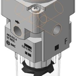 Пневматический фильтр-регулятор AW20-F01C-A 3D-модель