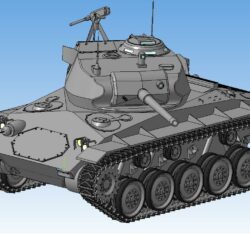 Танк 3D модель M24 "Чаффи"