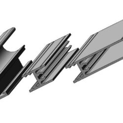 3D-модели профилей шкафа купэ (асиметричный, верхний, нижний)