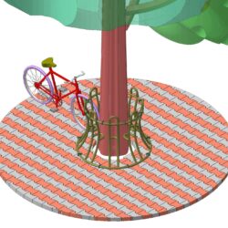Парковка велосипедов и скутеров радиальная (сборная)