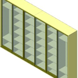 Шкаф-купе для стандартной панельной 3х комнатной квартиры в корридор (3d модель)