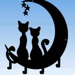 Вешалка кошки и луна