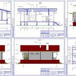 Проект одноэтажного одноквартирного 3-х комнатного деревянного жилого дома