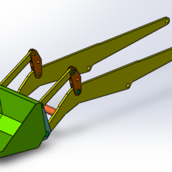 3D модель рабочего оборудования мини-погрузчика Амкодор-211