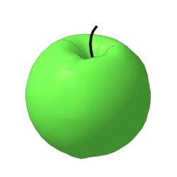 Трехмерная модель яблока "Коштель"